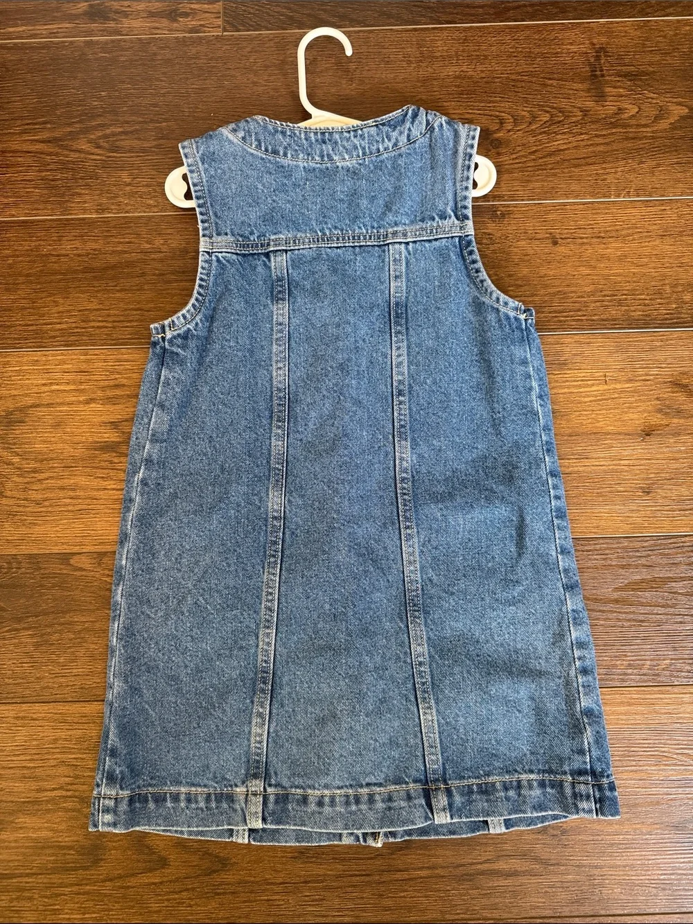 Old Navy Blue Denim Button-Front Pinafore Dress